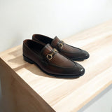 Shaded loafers with Patina finish