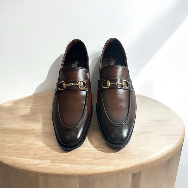 Shaded loafers with Patina finish